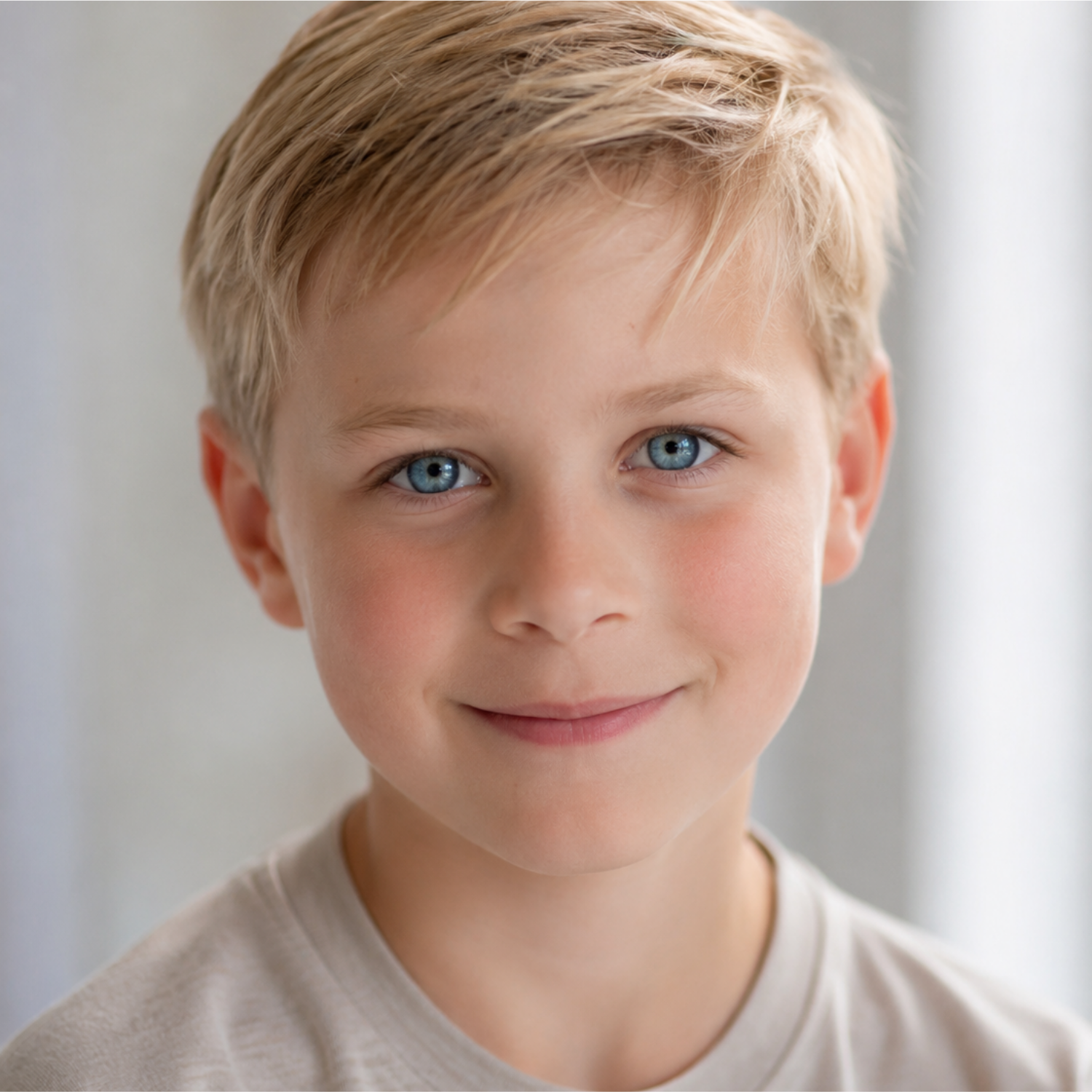 Young boy smiling
