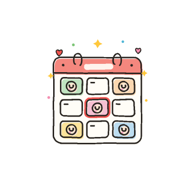 Calendar view with photo grid and highlighted day